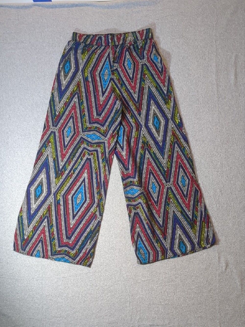 Mossimo Boho Wide Leg Palazzo Pants Sz M Multicolor Geometric Festival